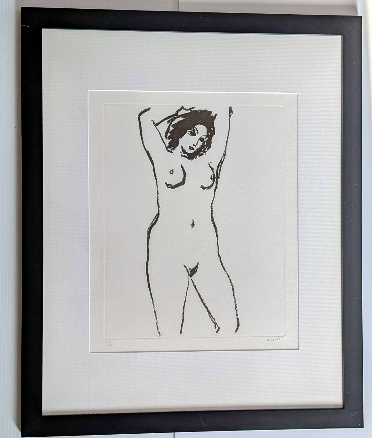 Stanley Cosgrove Limited Edition Lithograph of Etching of Nude Female Figure