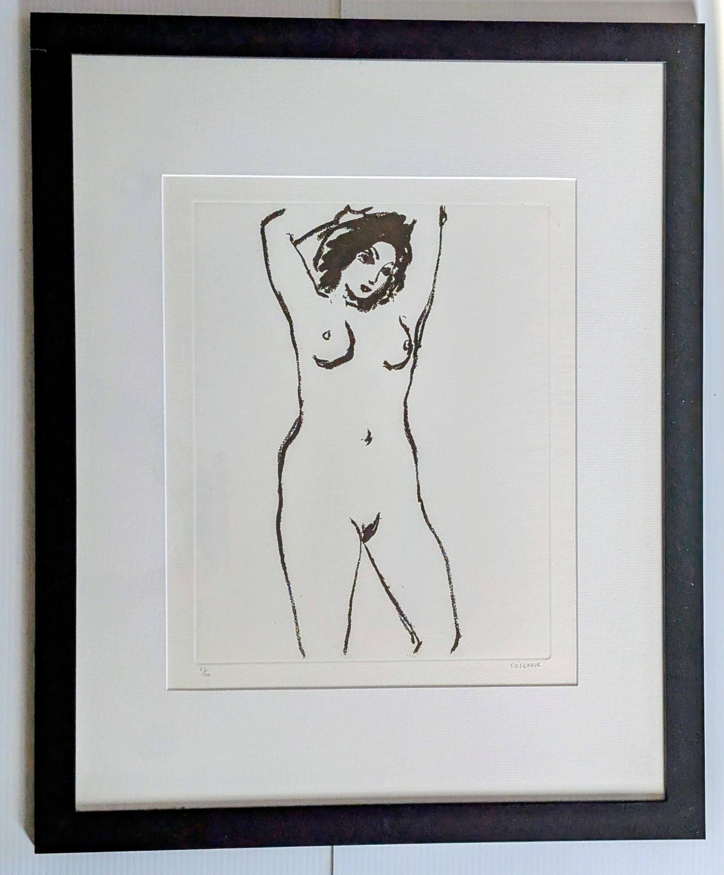 Stanley Cosgrove Limited Edition Lithograph of Etching of Nude Female Figure