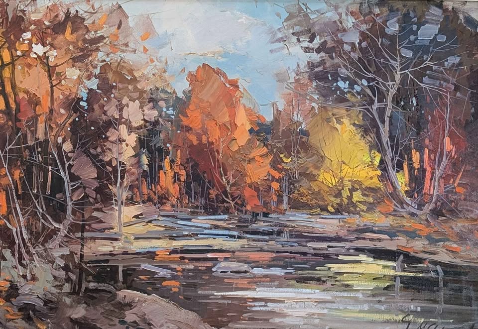 Geza Gordon Marich, Lg Paysage Autumn Landscape Oil Painting