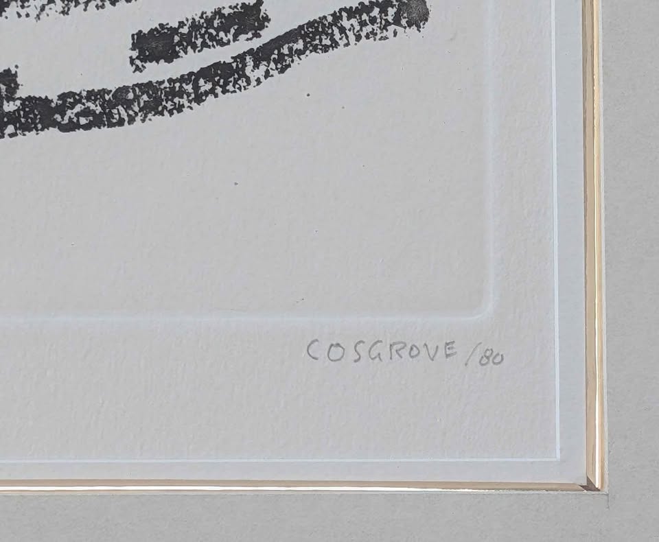 Stanley Cosgrove Framed Print of Nude Female Figure - Quebec Vintage Art