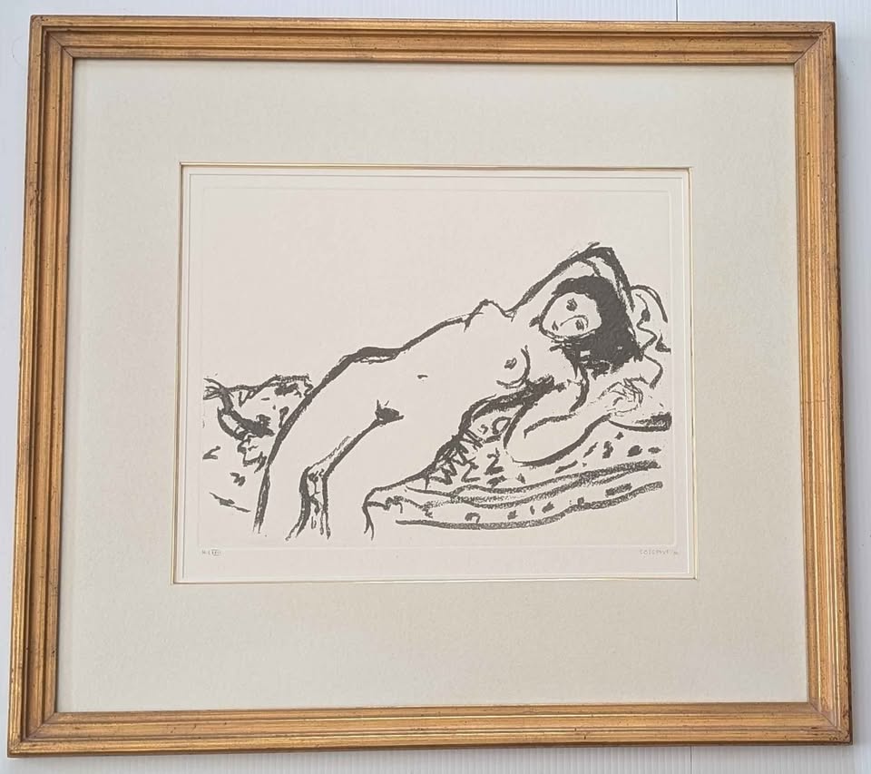 Stanley Cosgrove Framed Print of Nude Female Figure - Quebec Vintage Art
