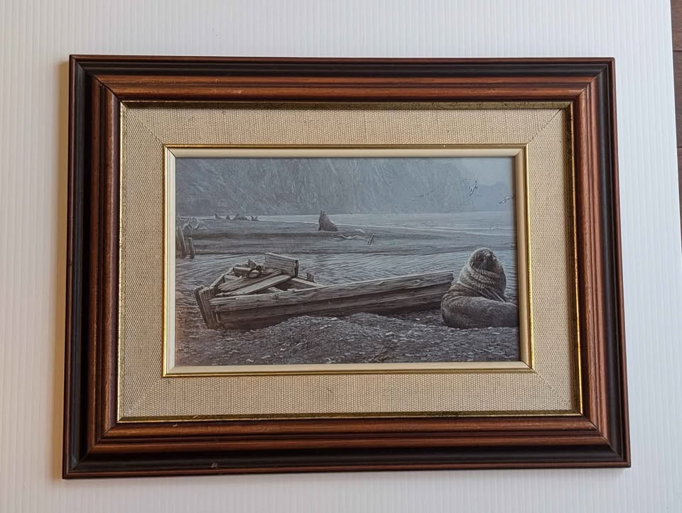 Robert Bateman Vintage Print, Seals at the Shore - Canadian Artist