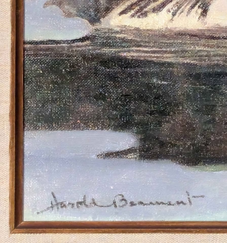 Harold Beament, RCA Oil Painting, "Late winter near Ste-Adèle"