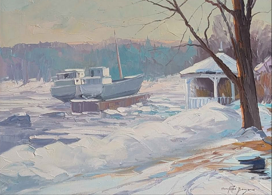 Christian Bergeron, "A St Joseph de la Rive" - Quebecois /Canadian Art