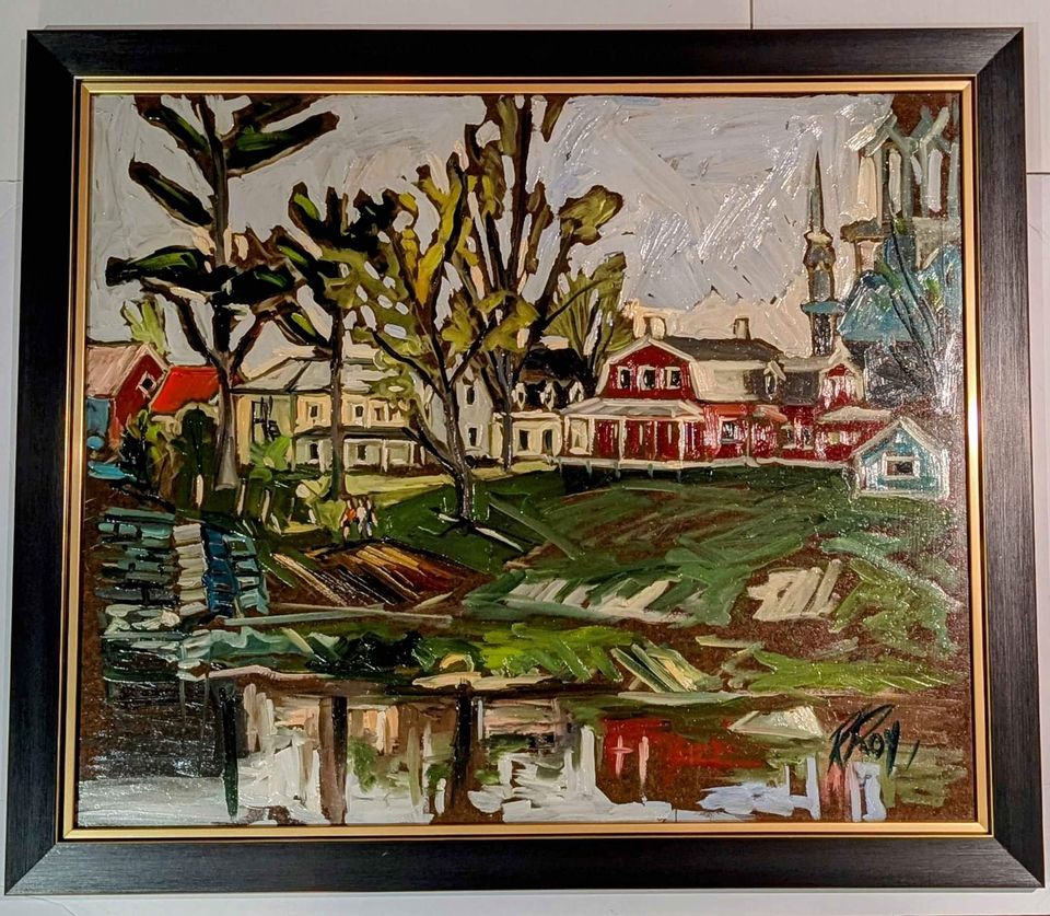 Robert Roy, Colourful Oil Painting - Canadian/Quebecois Art
