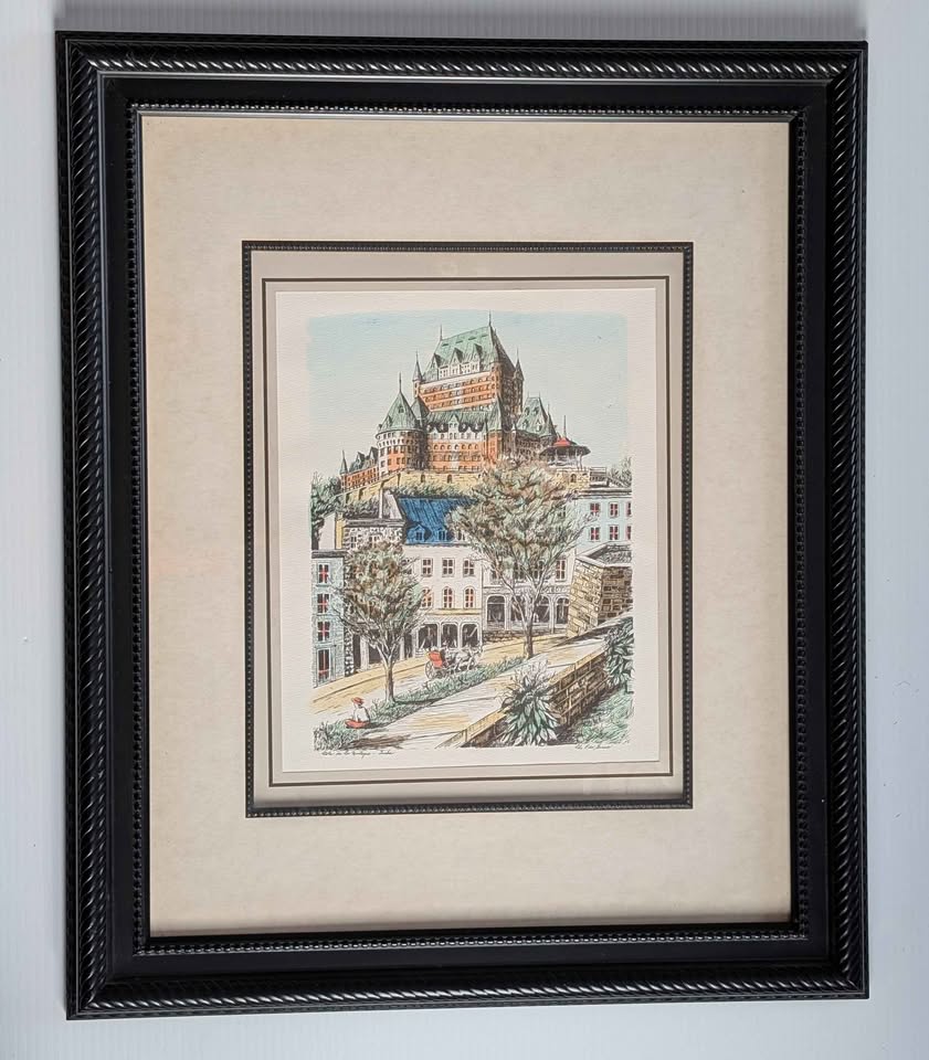 "Cote de La Montayne - Quebec" Signed Art Print in Quality Wood Frame