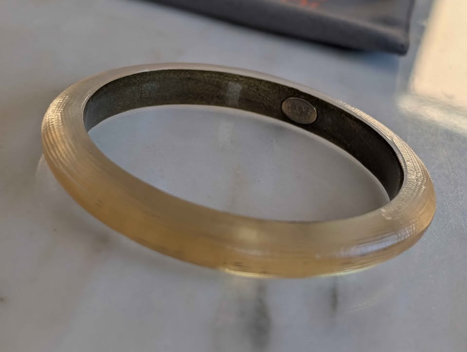 Vintage Alexis Bittar Gold Lucite Bangle
