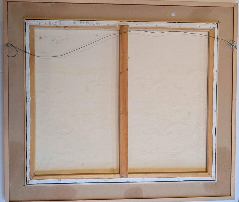 Guy Roy, Lg Colourful Oil Painting of Rural Mountainside at Sunset - Quebec Art