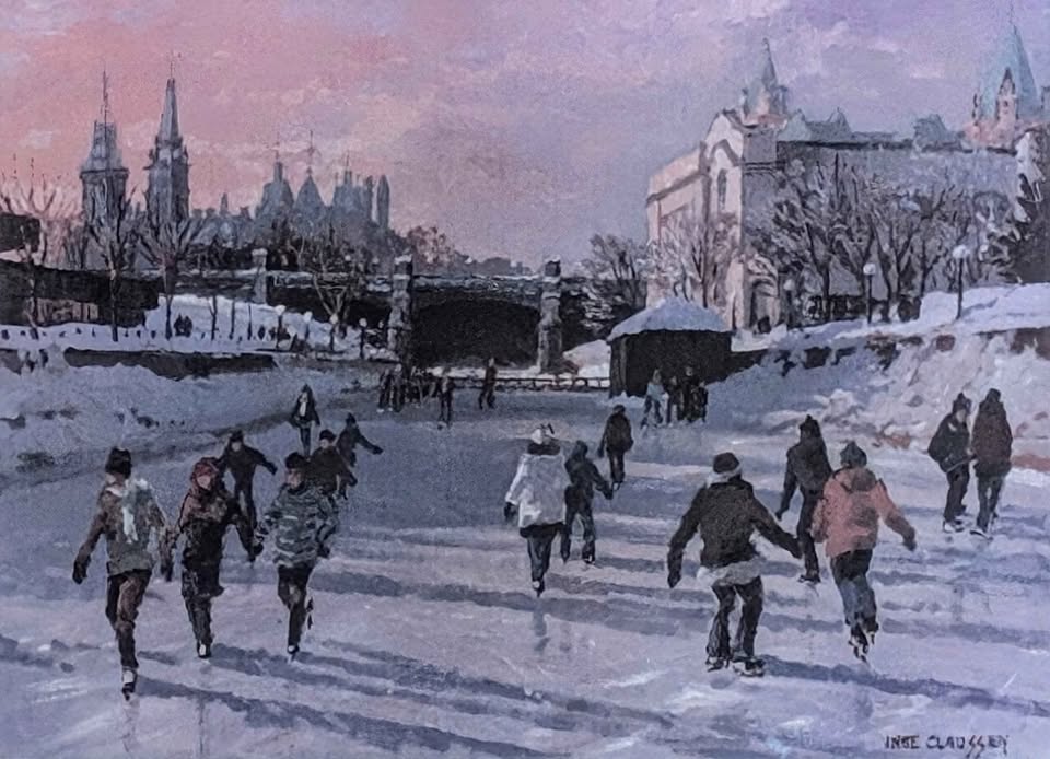 Inge Claussen Gallery Print "Dusk on the Canal" - VTG Canadian Art