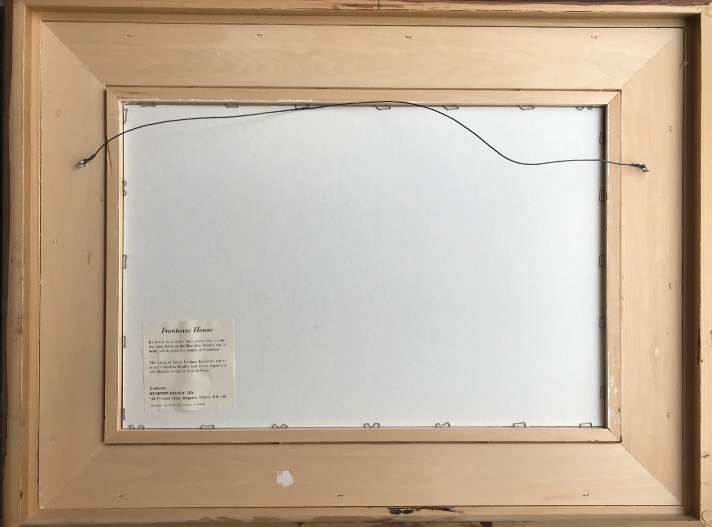 James Keirstead Framed Print (24x31), Frontenac House