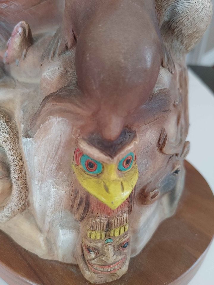 “Last Frontier” Resin Statue on Wood Base by T. Snyder