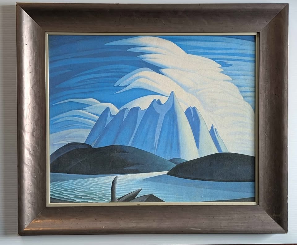 "Lake and Mountain", Lawren Harris, Canada's Group of Seven Textured Art Print