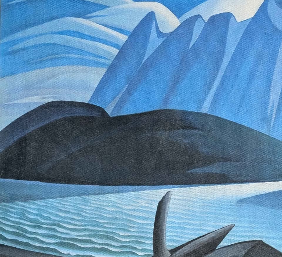 "Lake and Mountain", Lawren Harris, Canada's Group of Seven Textured Art Print