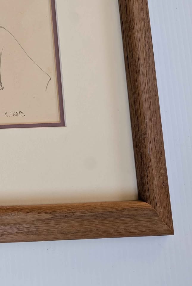 Antique French Sketch Female Study, Signed A LHOTE