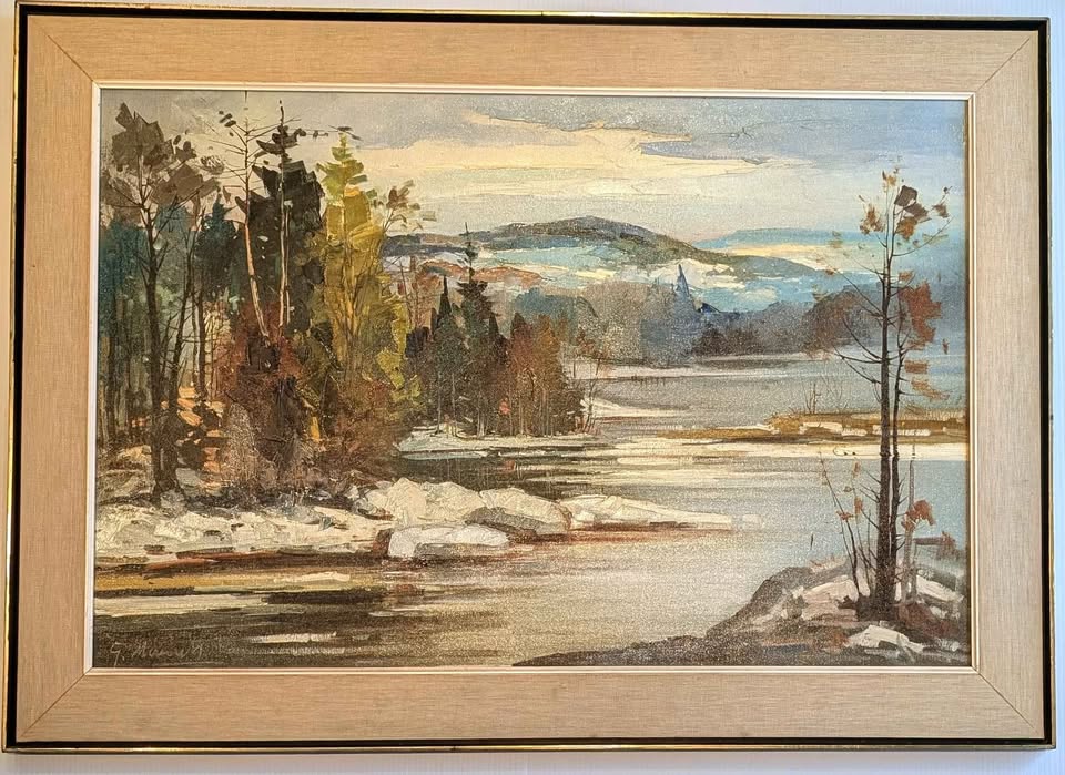 Geza Gordon Marich, Large Oil Painting, "Early Winter"