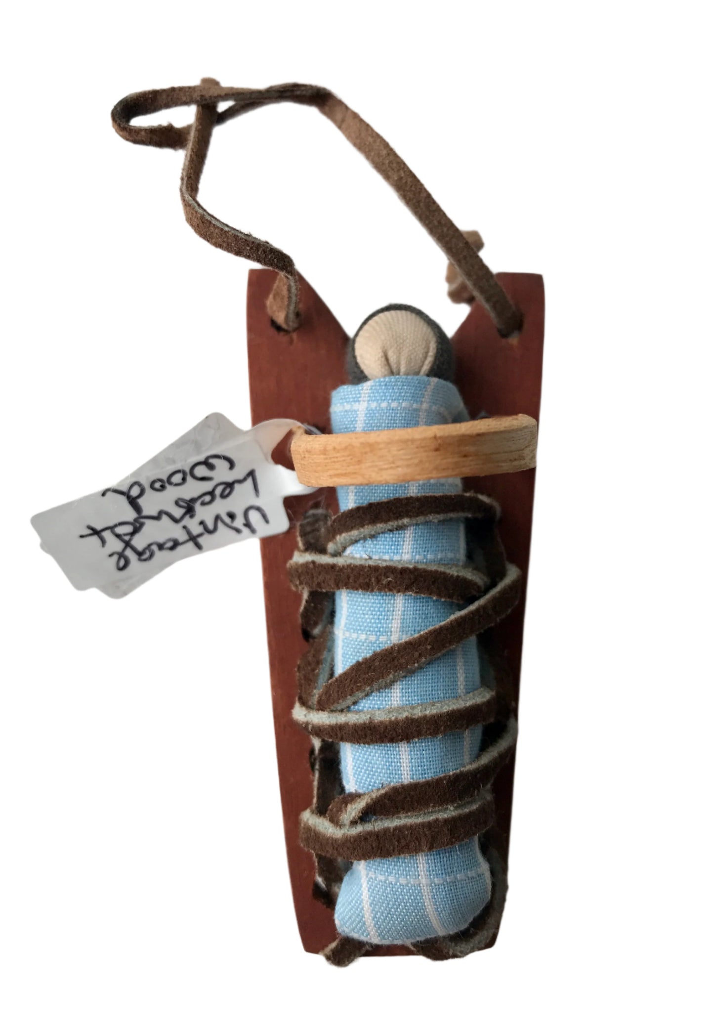 Vintage Detailed Handcrafted Tree Ornament of Baby in Sled