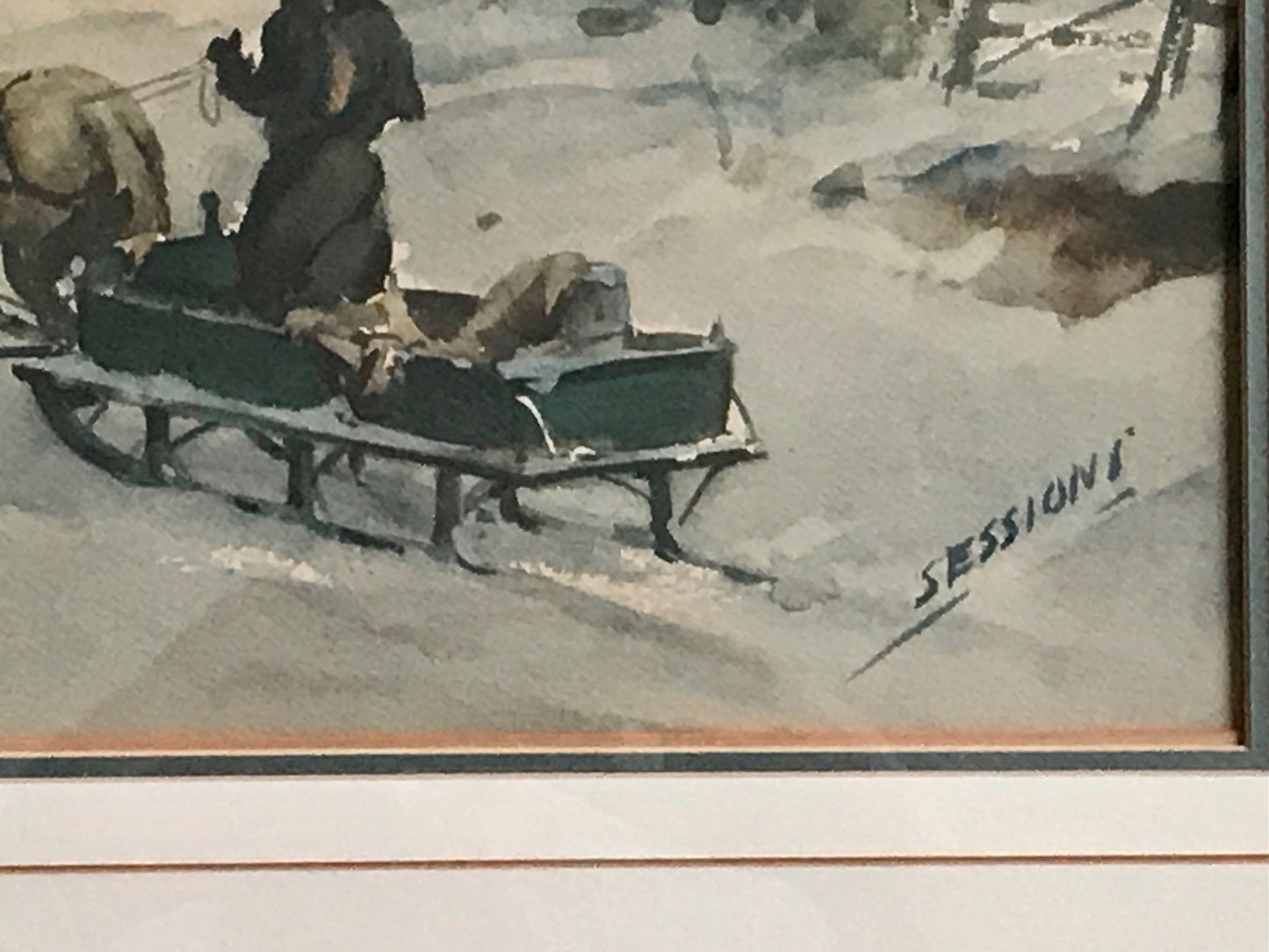 James Milton Sessions, Large Watercolour Painting , "Vermont Farm"