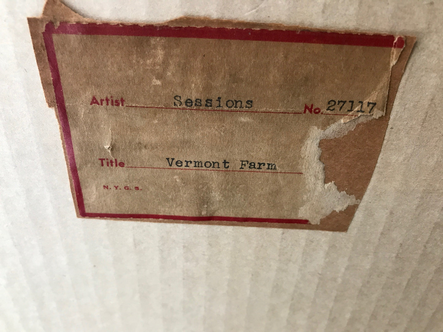 James Milton Sessions, Large Watercolour Painting , "Vermont Farm"