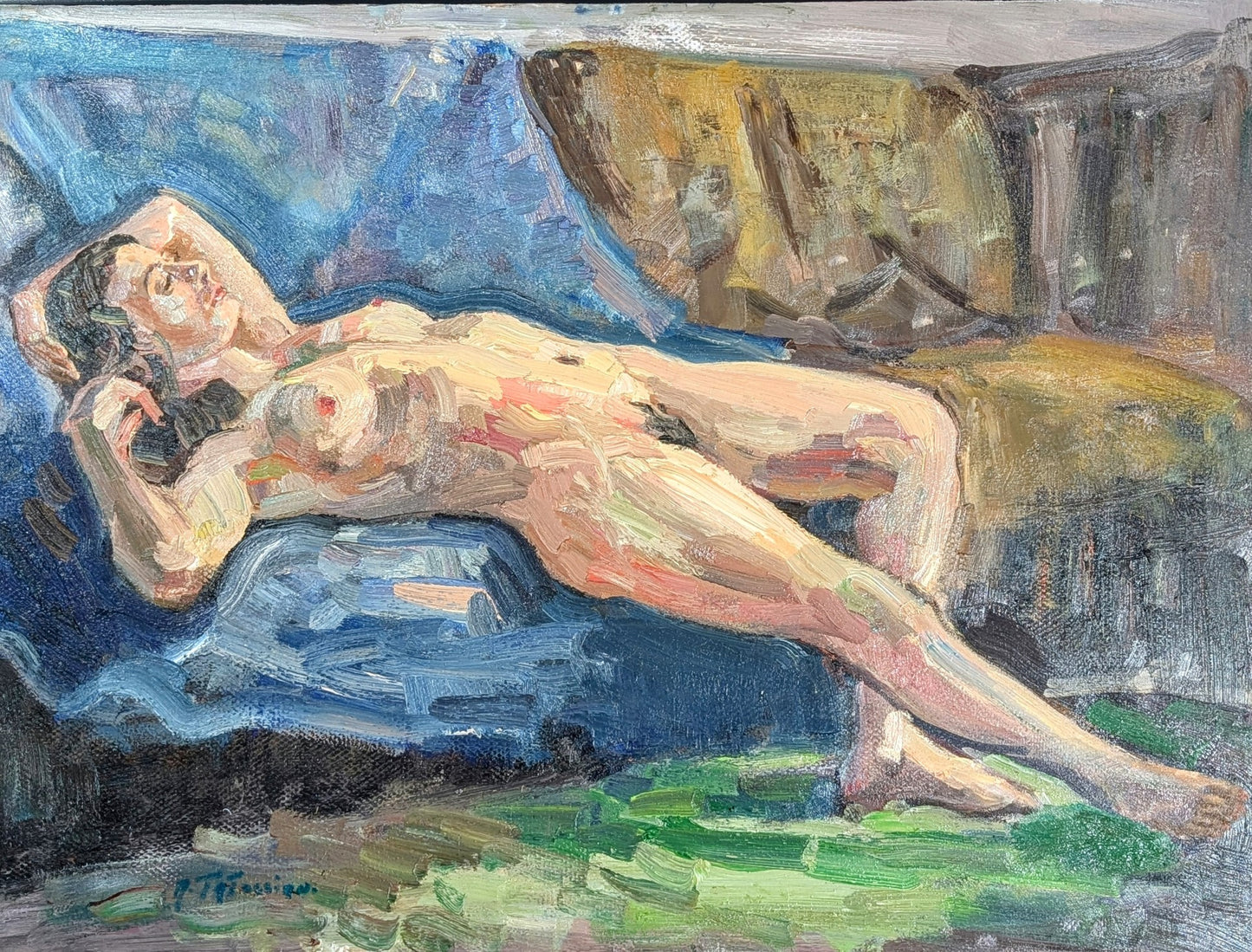 Tatossian, "Sylvie", Large Oil Painting - Canadian/Quebecois Art