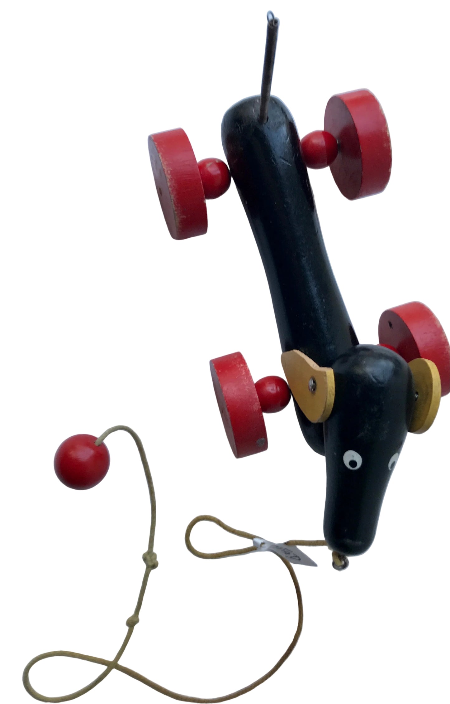 VINTAGE BRIO small Dachshund Sausage Dog Pull Along Toy