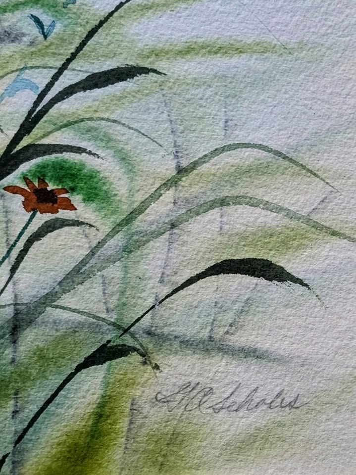 Graham Scholes (S.C.A) Signed Watercolour Painting of Urban Park (16 x 20)