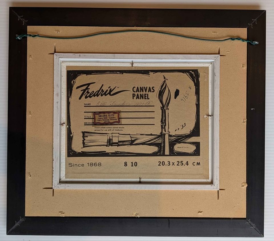 Bill (William) Saunders, Original painting of Sugar Shack in Winter - Canadian Art