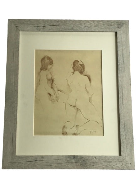 Yves Labelle Sketch Study on Paper, Framed