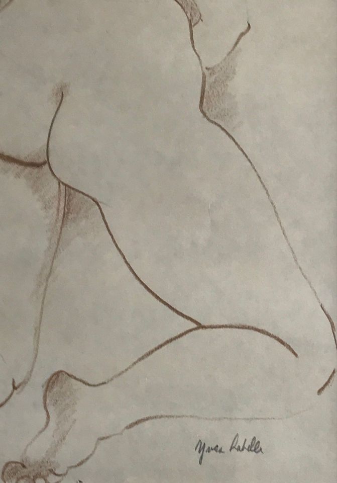 Yves Labelle Sketch Study on Paper, Framed