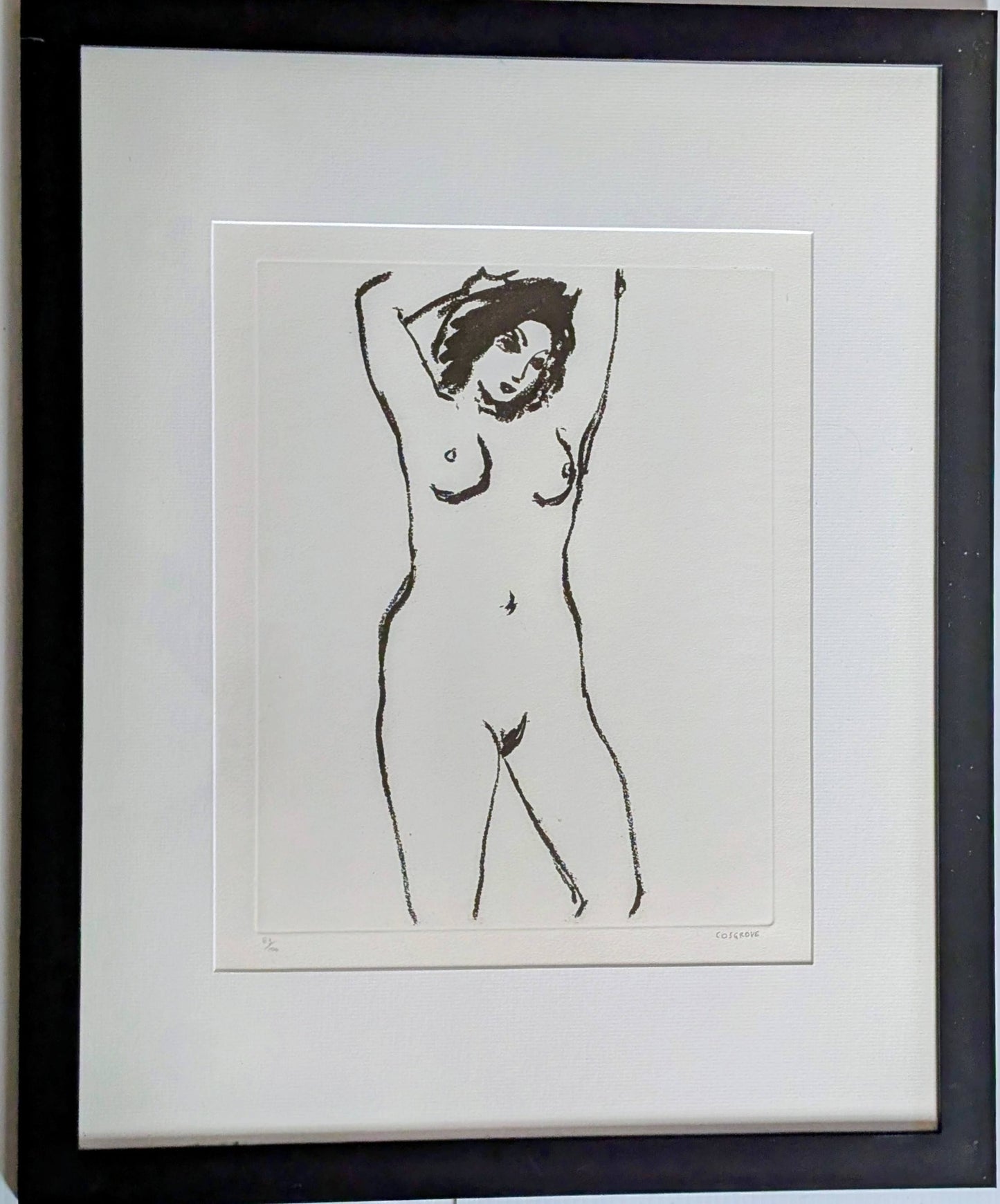 Stanley Cosgrove Limited Edition Lithograph of Etching of Nude Female Figure
