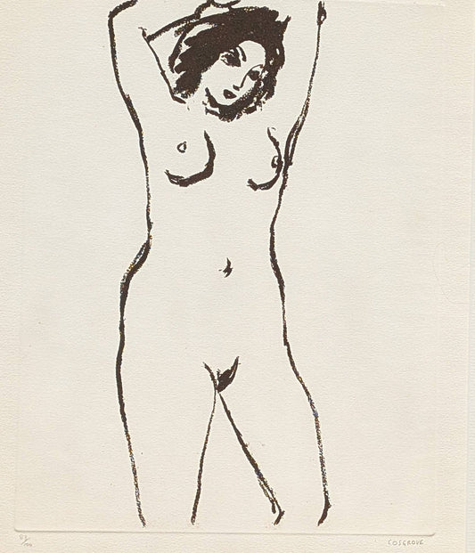 Stanley Cosgrove Limited Edition Lithograph of Etching of Nude Female Figure
