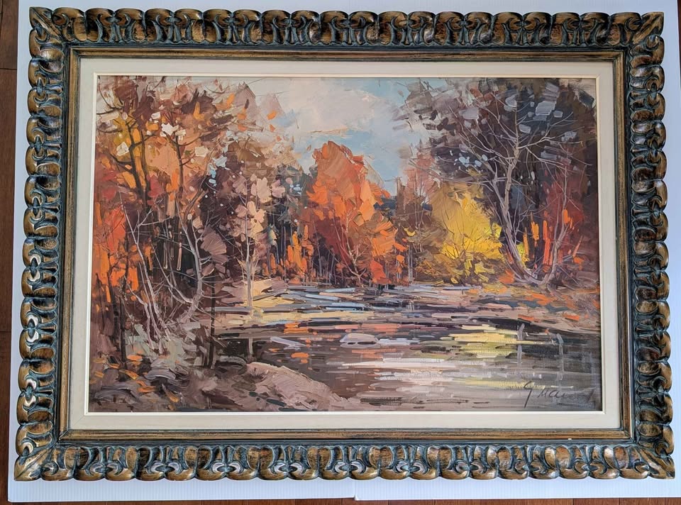 Geza Gordon Marich, Lg Paysage Autumn Landscape Oil Painting