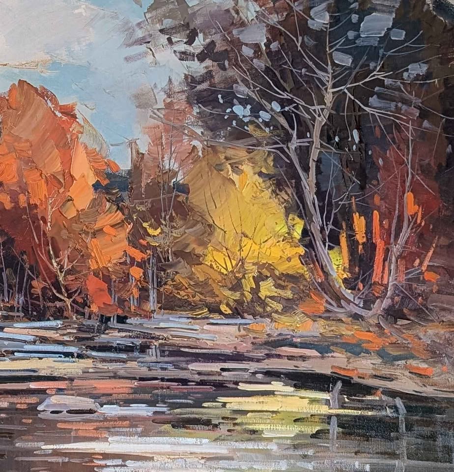 Geza Gordon Marich, Lg Paysage Autumn Landscape Oil Painting