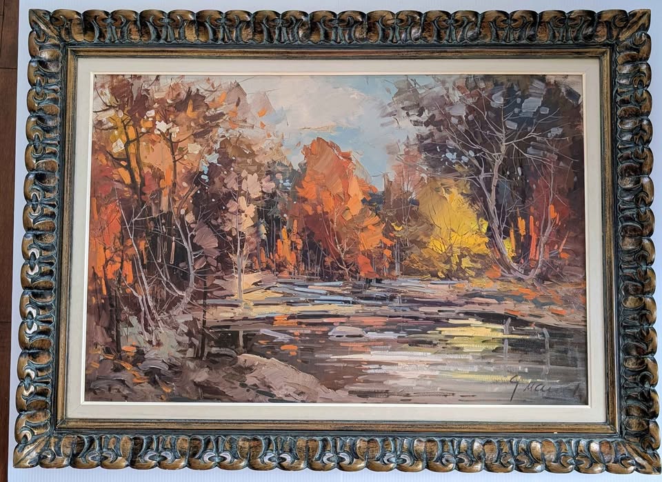 Geza Gordon Marich, Lg Paysage Autumn Landscape Oil Painting