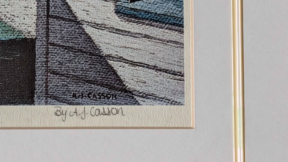 A.J. Casson Signed Numbered Print, "Prelude" - Canadian Group of Seven Artist