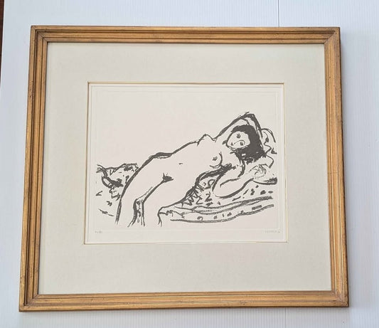 Stanley Cosgrove Framed Print of Nude Female Figure - Quebec Vintage Art