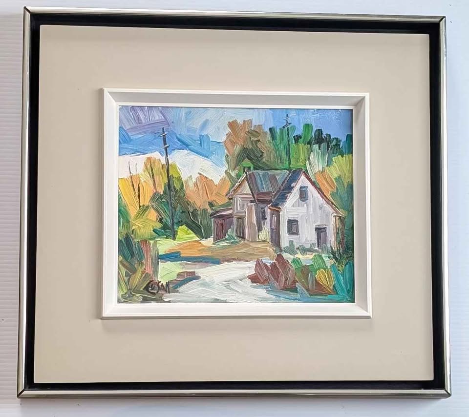 Aldo Cusan, Impressionist Oil Painting of a House in Rural Quebec