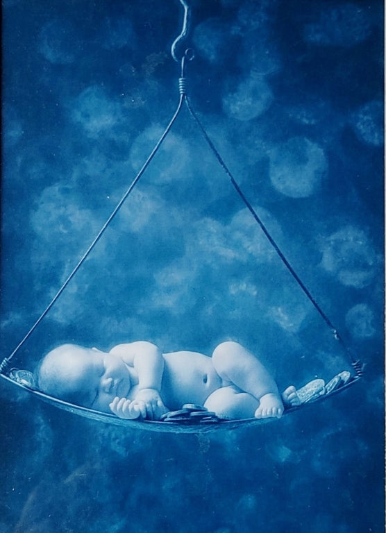 2 Anne Geddes Prints in Wood Frame  - Babies, flowers