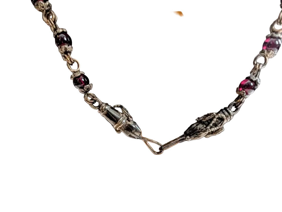 Garnet Necklace (Antique) and Earring Set