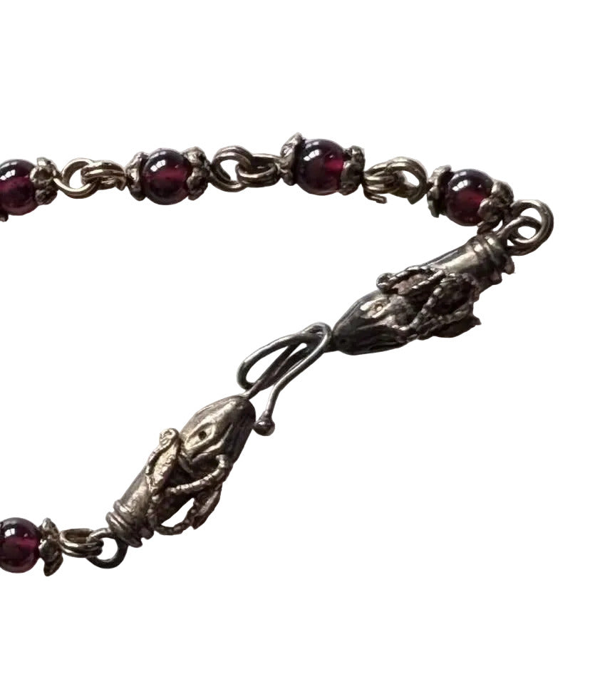 Garnet Necklace (Antique) and Earring Set