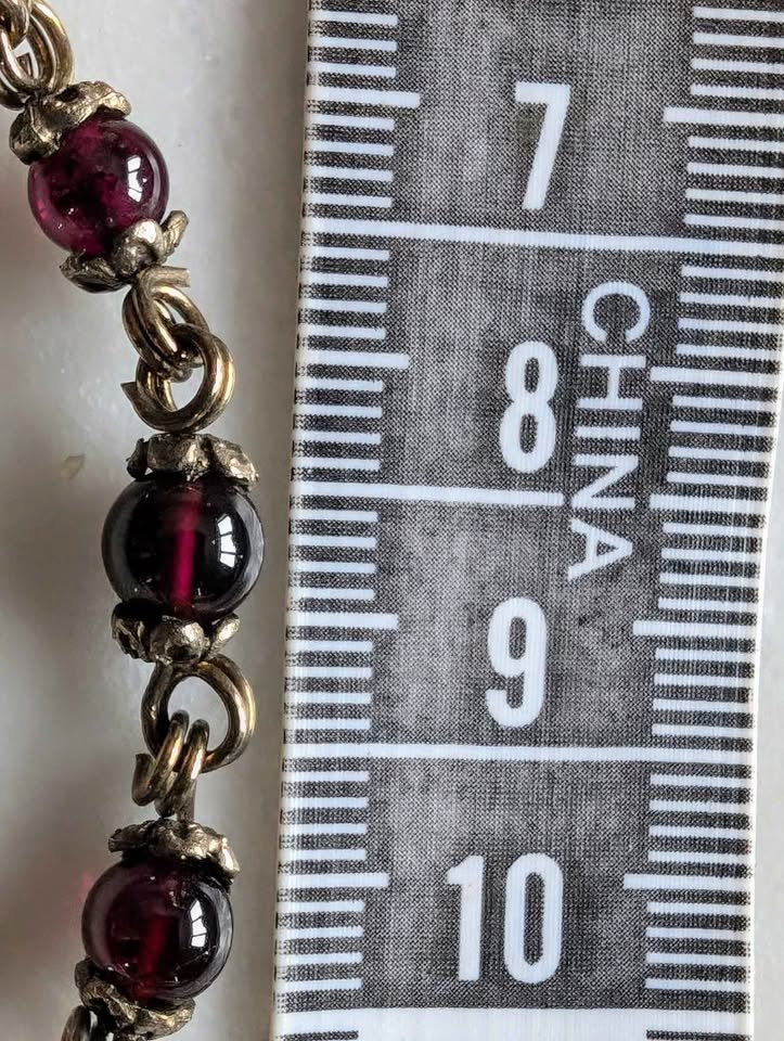 Garnet Necklace (Antique) and Earring Set