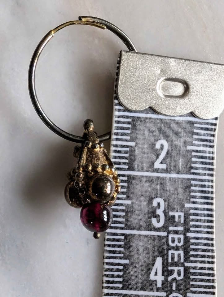 Garnet Necklace (Antique) and Earring Set