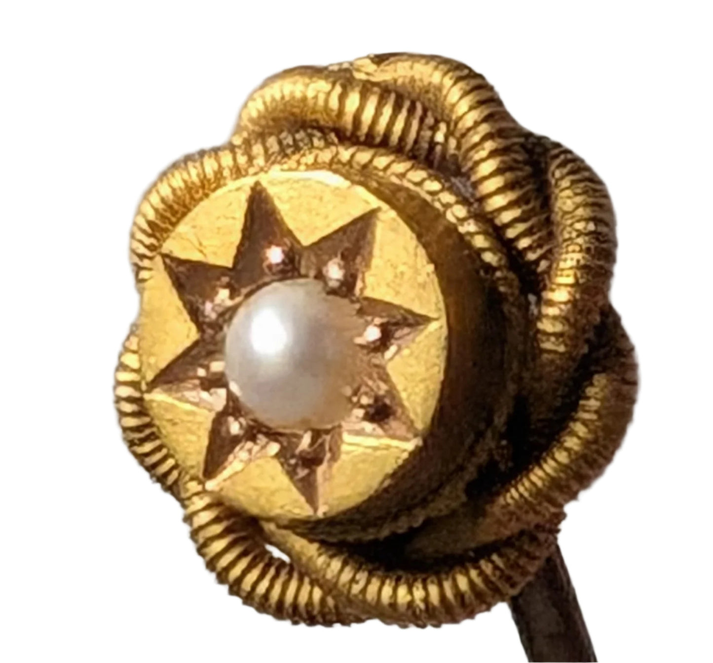 Rare Find! Antique Victorian Gold Stick Pin with Pearl