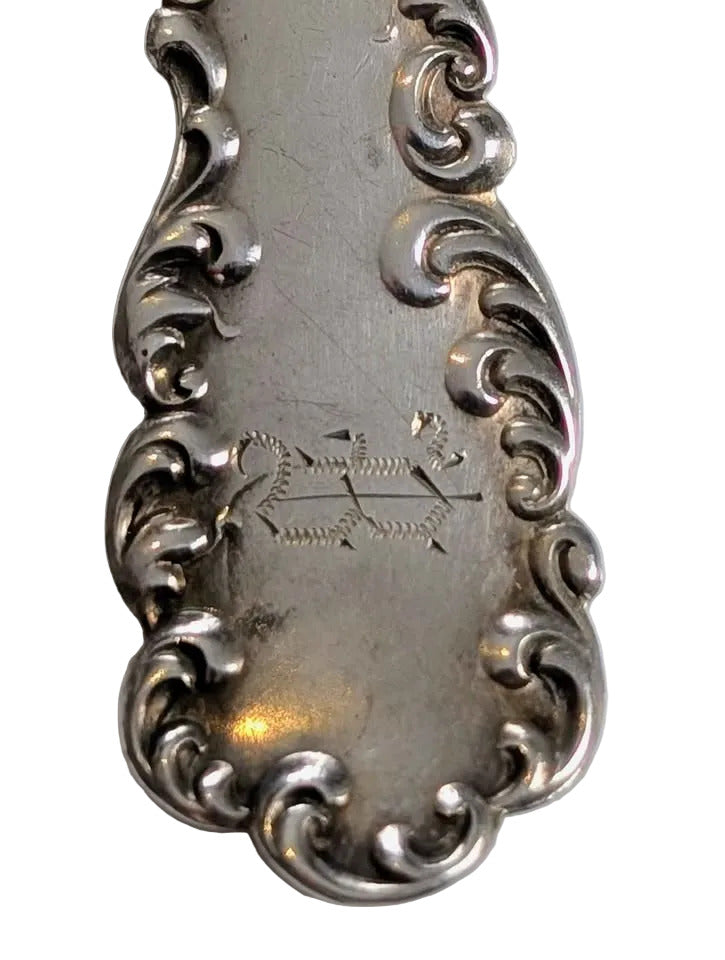 RARE Set of 6 Stamped Antique Silver Spoons, hallmarked RW&S