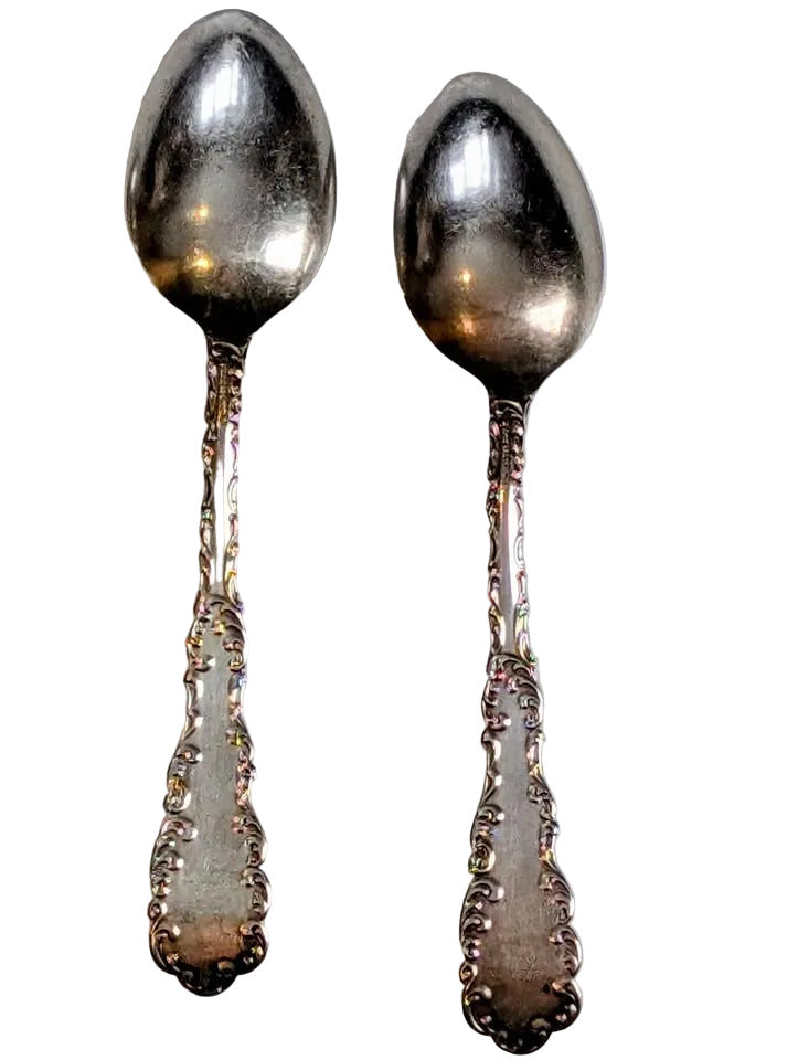 RARE Set of 6 Stamped Antique Silver Spoons, hallmarked RW&S