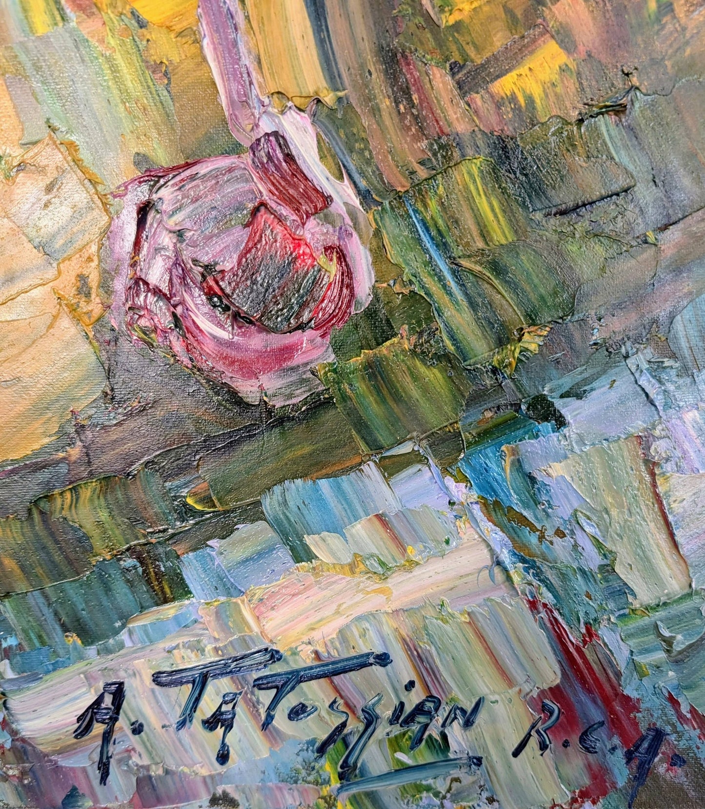 "Fleur" Armand Tatossian, RCA, Original Oil Painting