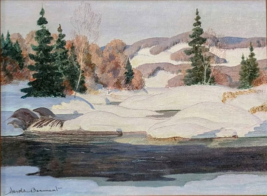 Harold Beament, RCA Oil Painting, "Late winter near Ste-Adèle"