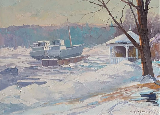 Christian Bergeron, "A St Joseph de la Rive" - Quebecois /Canadian Art