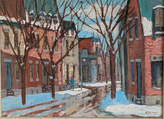 Sydney Berne Oil Painting of Montreal Neighbourhood - Canadian Art