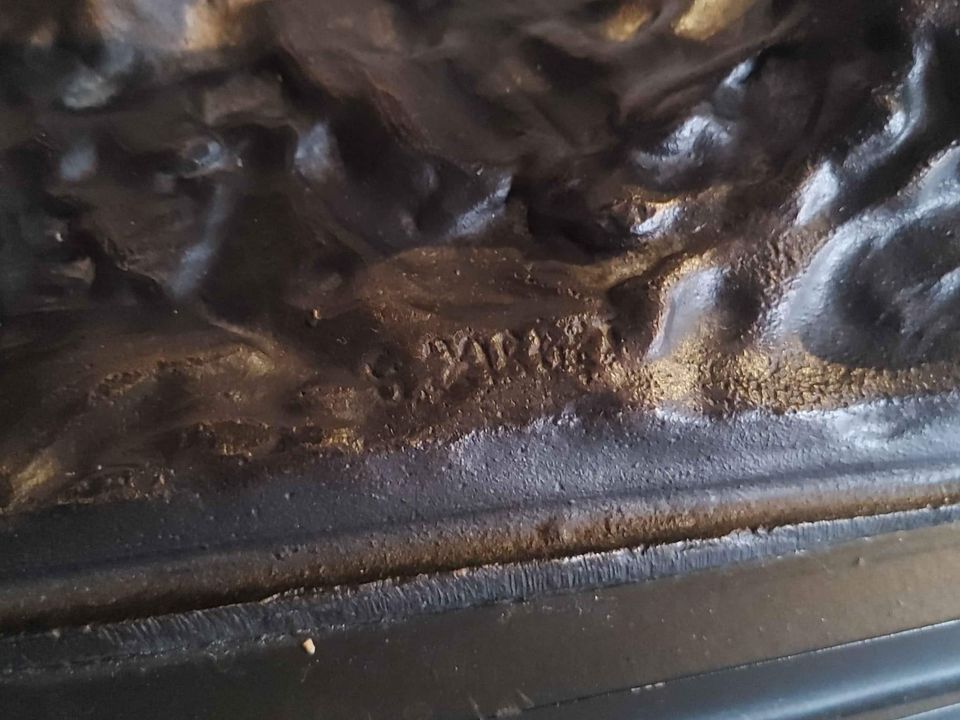 Patinated Bronze Metal Statue of Bull