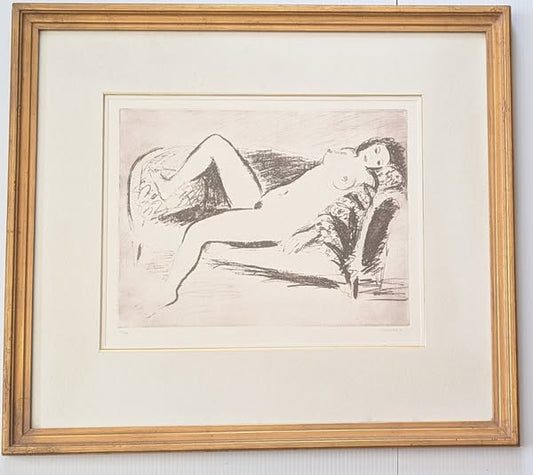 Stanley Cosgrove Framed Print of Nude Female Figure - Quebec Vintage Art